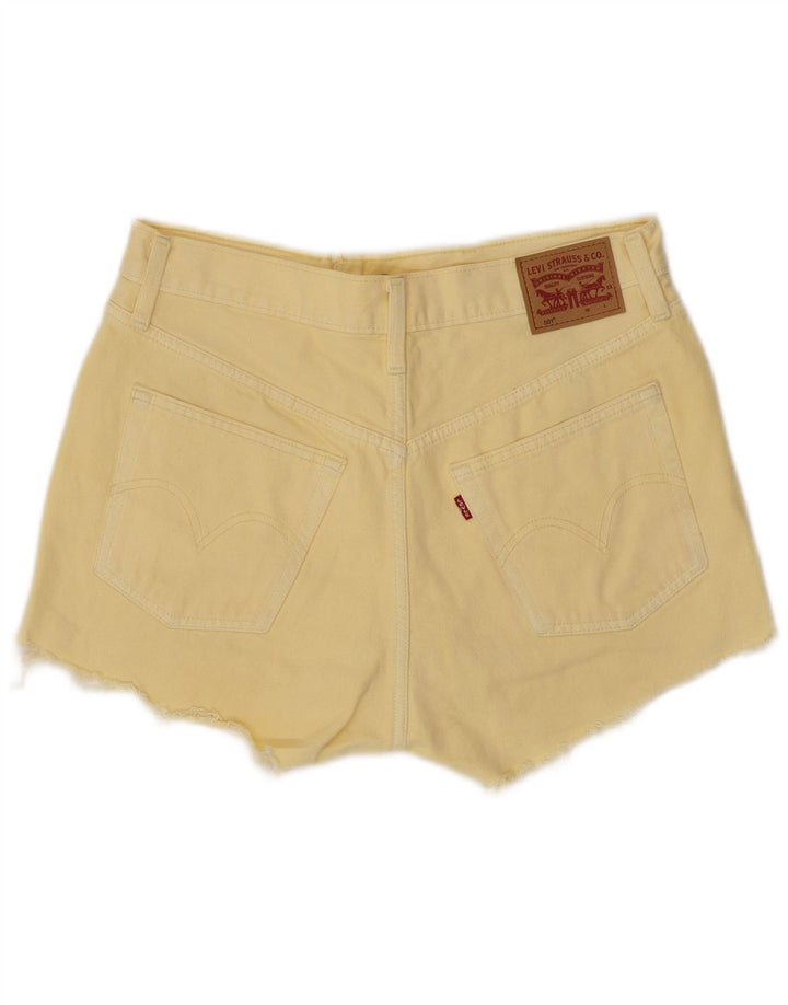 Shorts jeans feminino 501 da Levi's W30 algodão amarelo médio