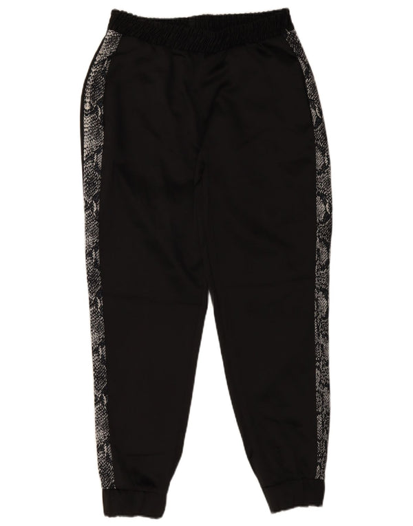 Calça de treino feminina Zara Joggers UK 10 pequena estampa animal preta
