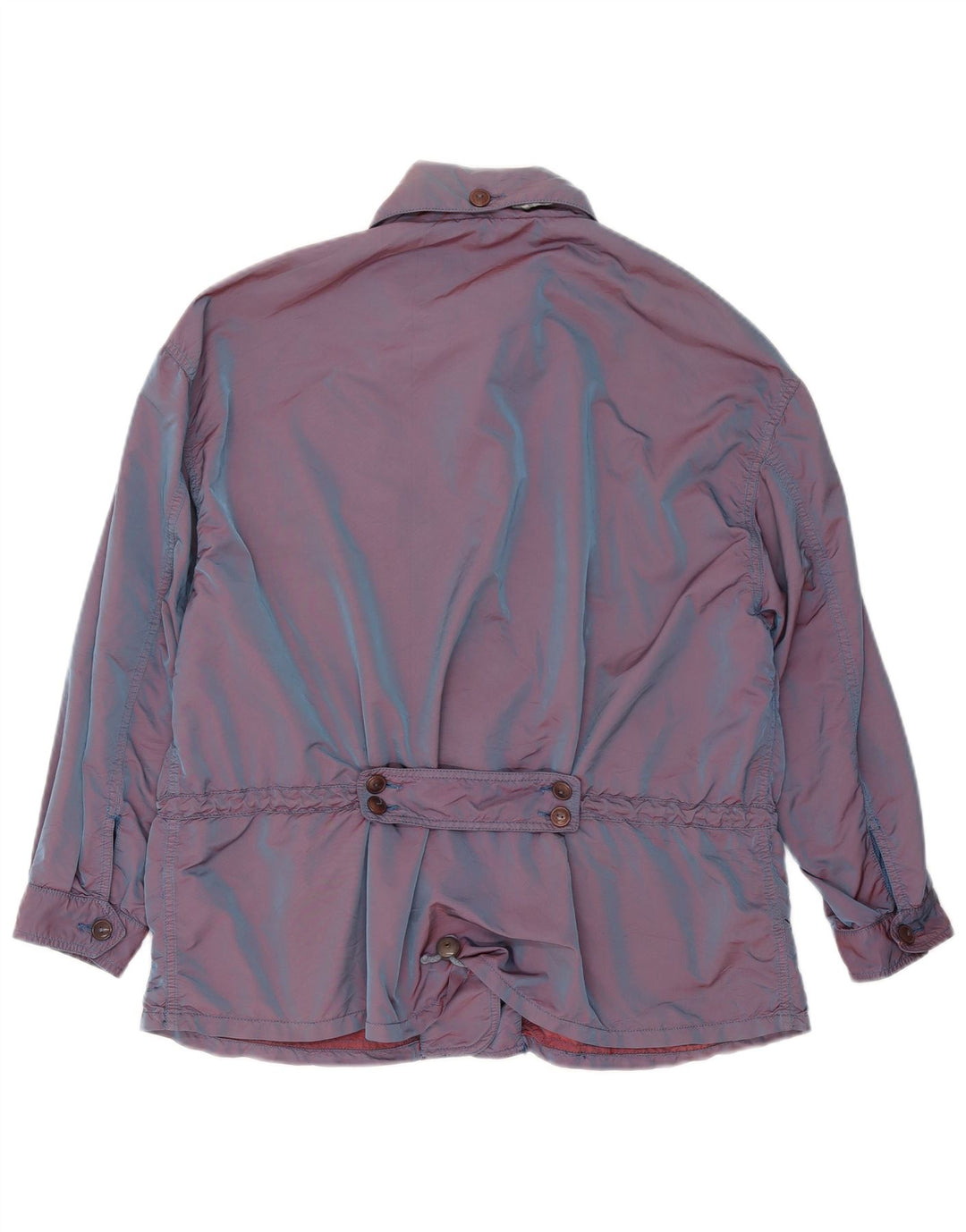 Jaqueta utilitária superdimensionada feminina vintage IT 44 poliamida azul média