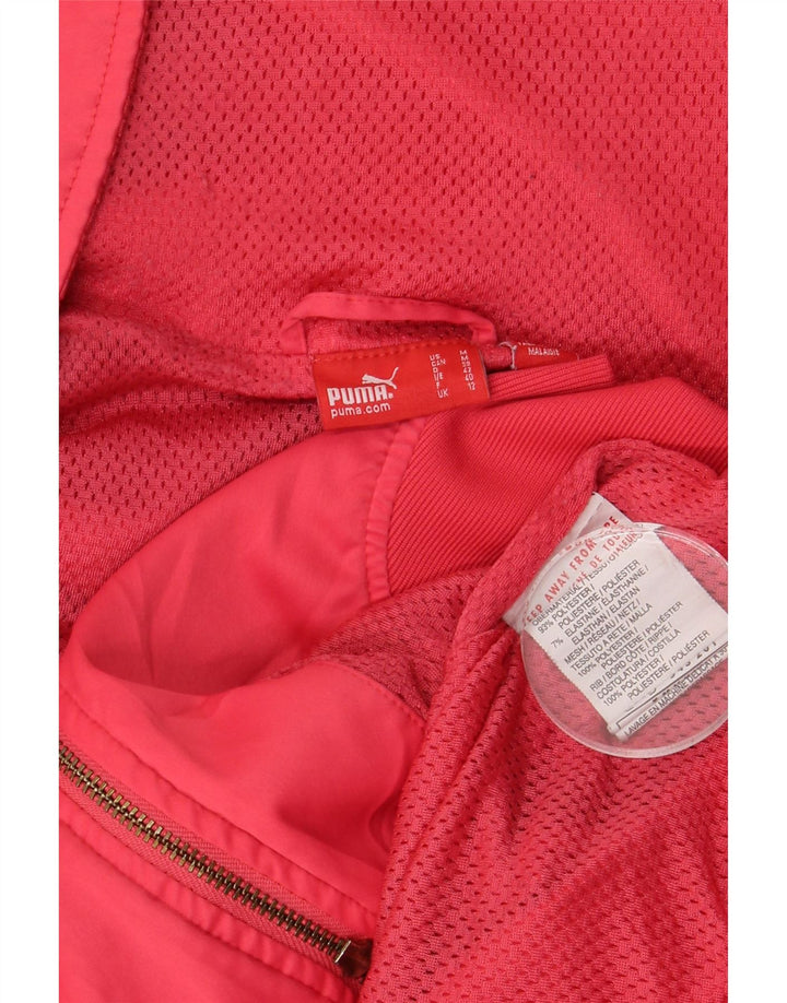 Jaqueta feminina PUMA Graphic Tracksuit UK 12 poliéster vermelho médio