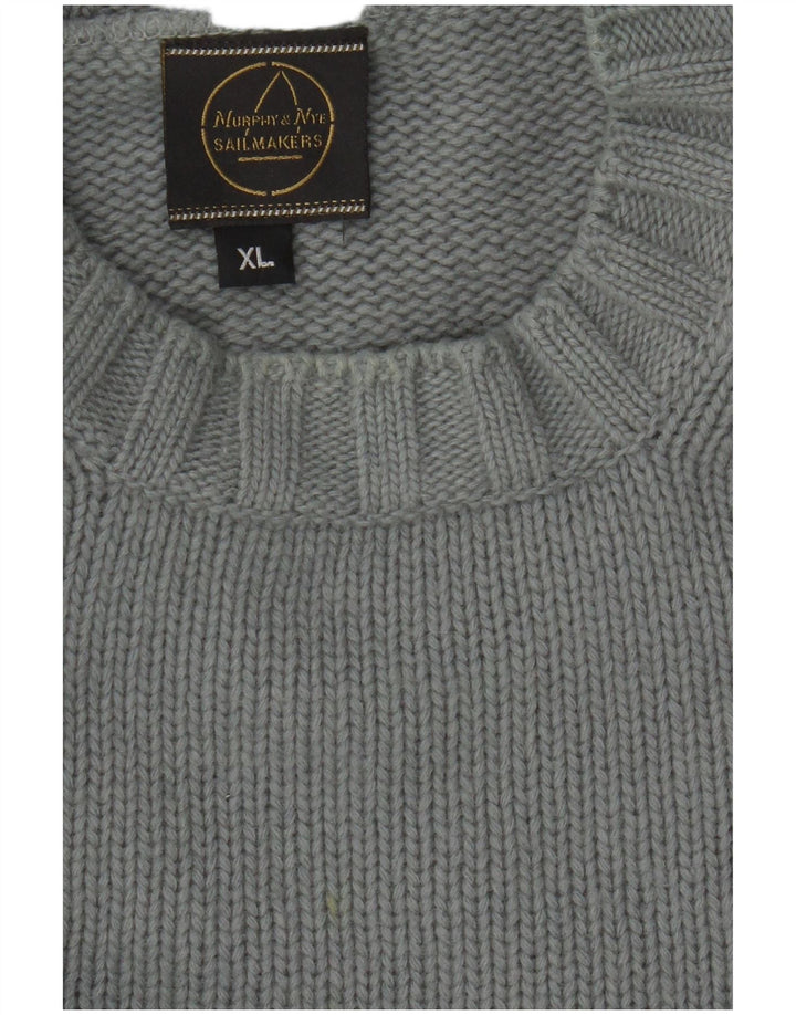 Suéter masculino Murphy & Nye com gola redonda XL cinza