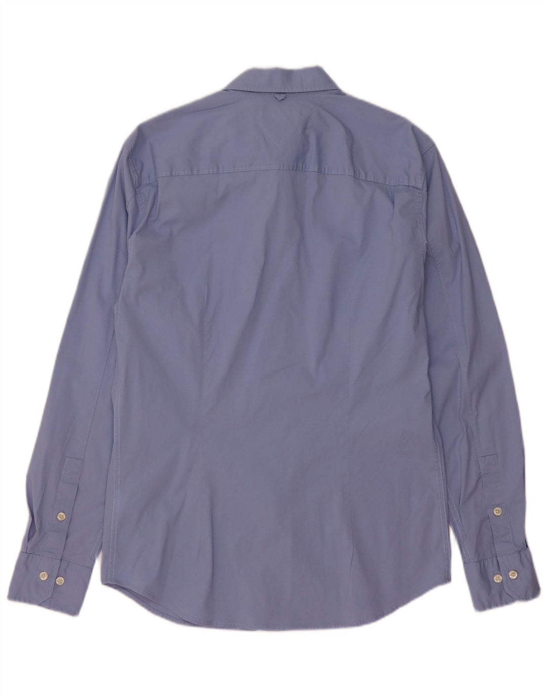 Camisa masculina Tommy Hilfiger Slim Fit grande algodão azul