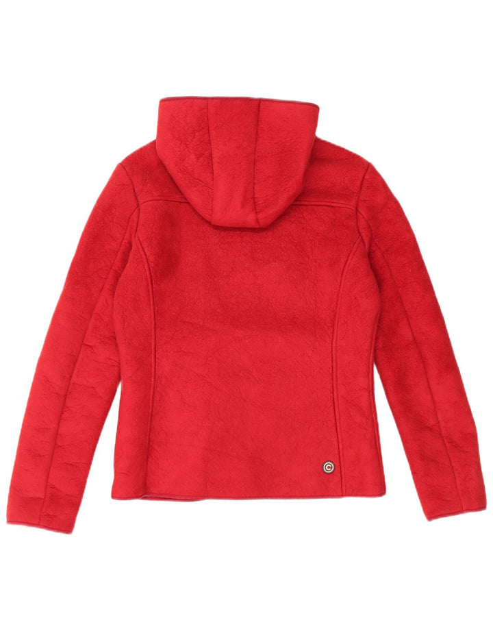 Jaqueta de lã de grandes dimensões com capuz feminino Colmar IT 42 poliéster vermelho pequeno