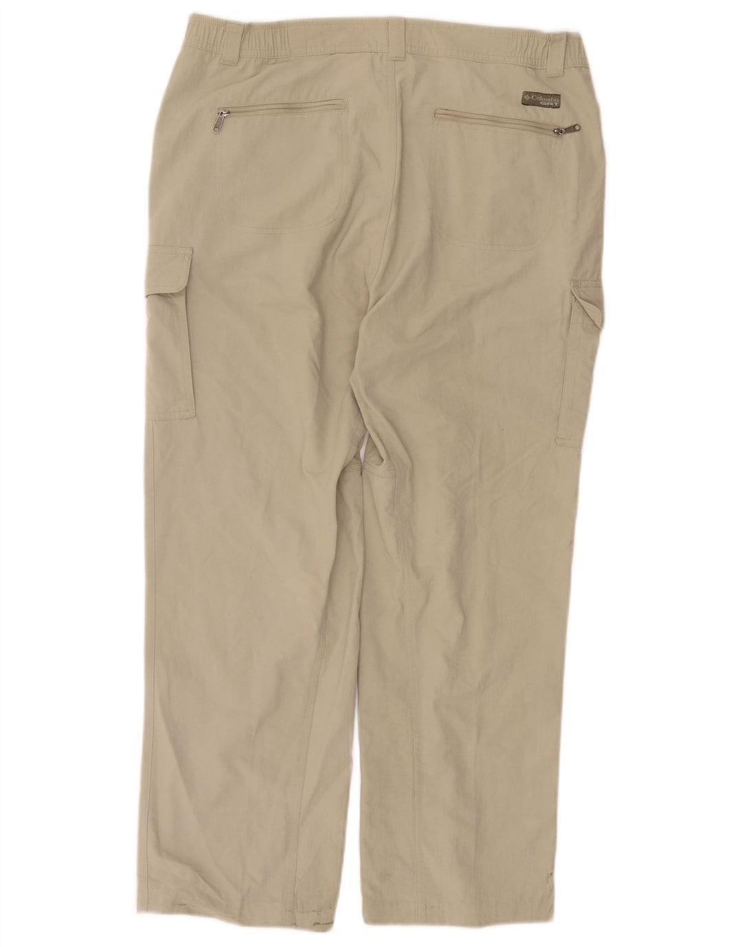 Calça cargo Columbia masculina reta média W30 L28 nylon bege