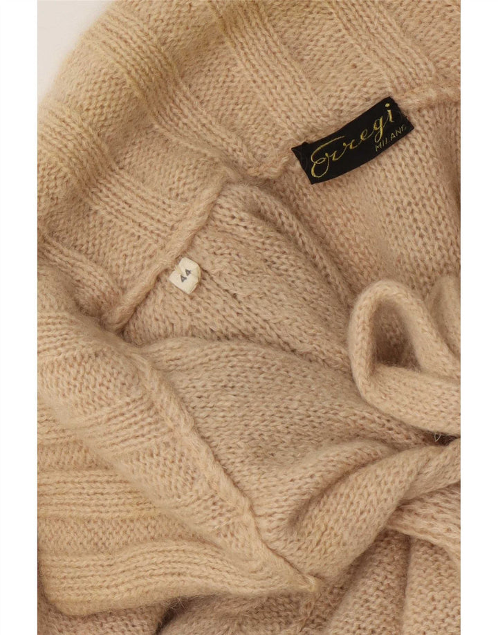 Suéter cardigã feminino vintage IT 44 Bege médio