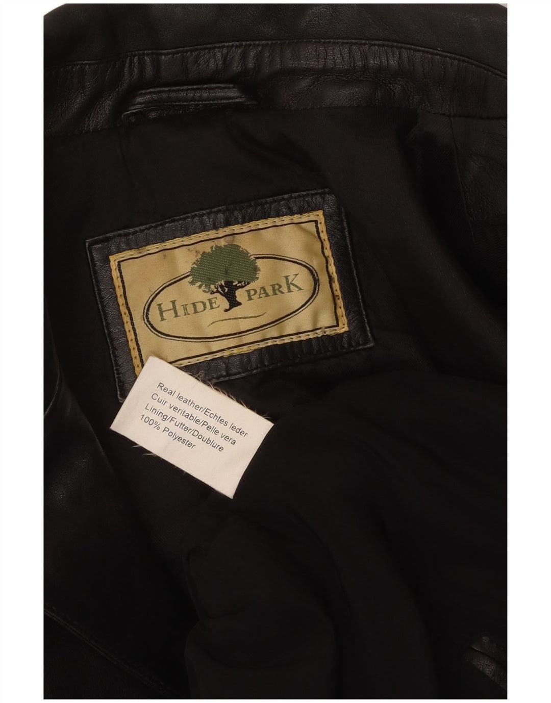 Casaco de couro feminino Hidepark UK 10 pequeno couro preto