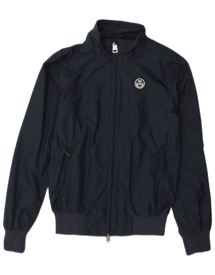 Jaqueta de chuva masculina North Sails UK 36 pequena azul marinho poliamida