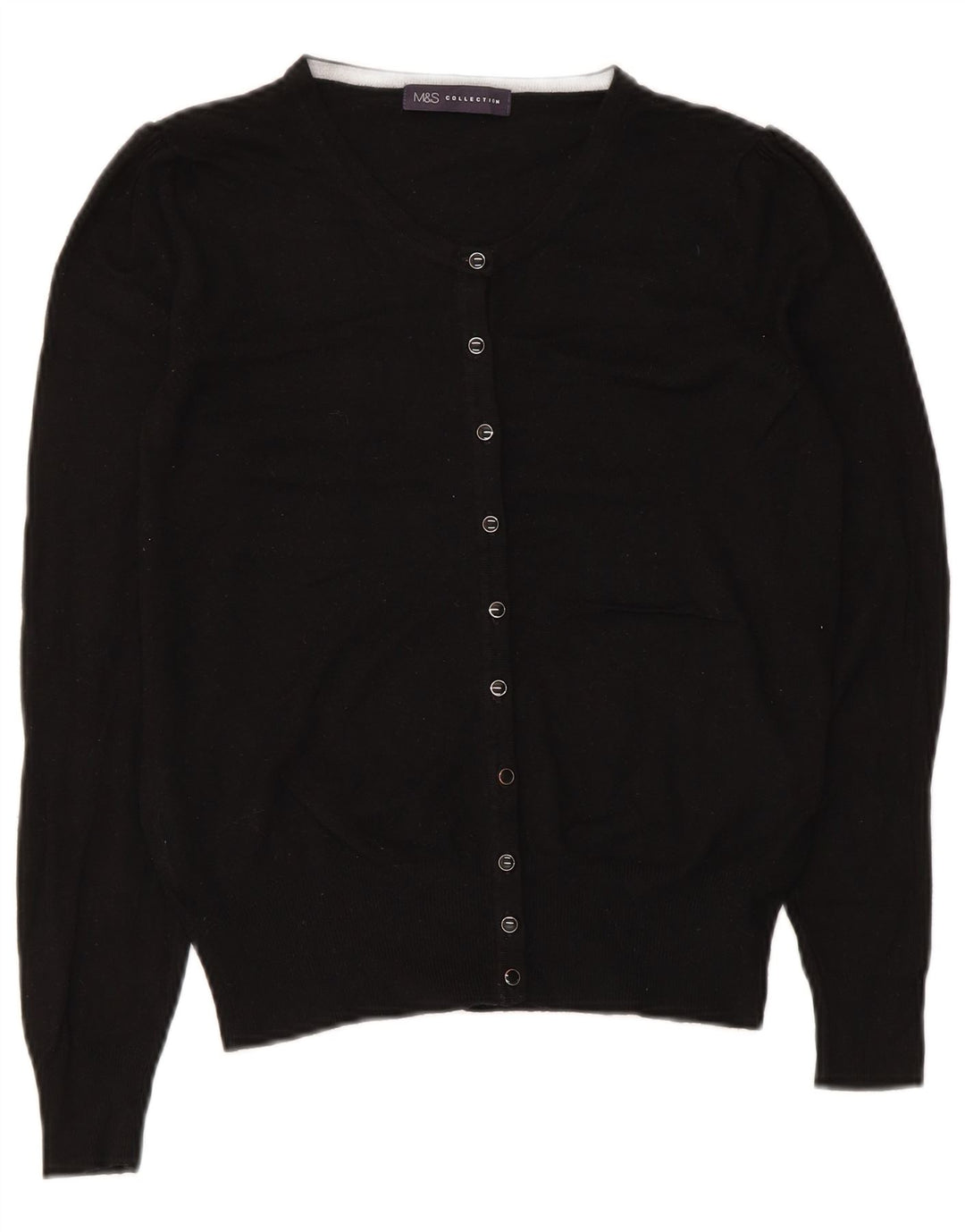 Suéter cardigã feminino Zara Reino Unido 8 pequeno preto viscose