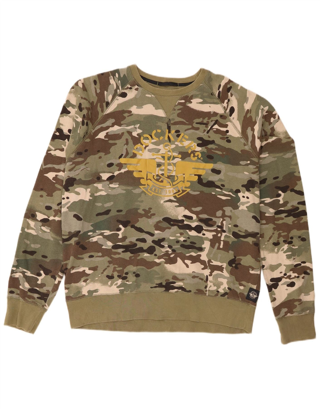 Dockers moletom gráfico masculino jumper grande verde camuflagem exército