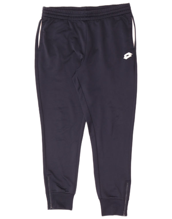 Calça de treino masculina Lotto Joggers grande bloco colorido azul marinho