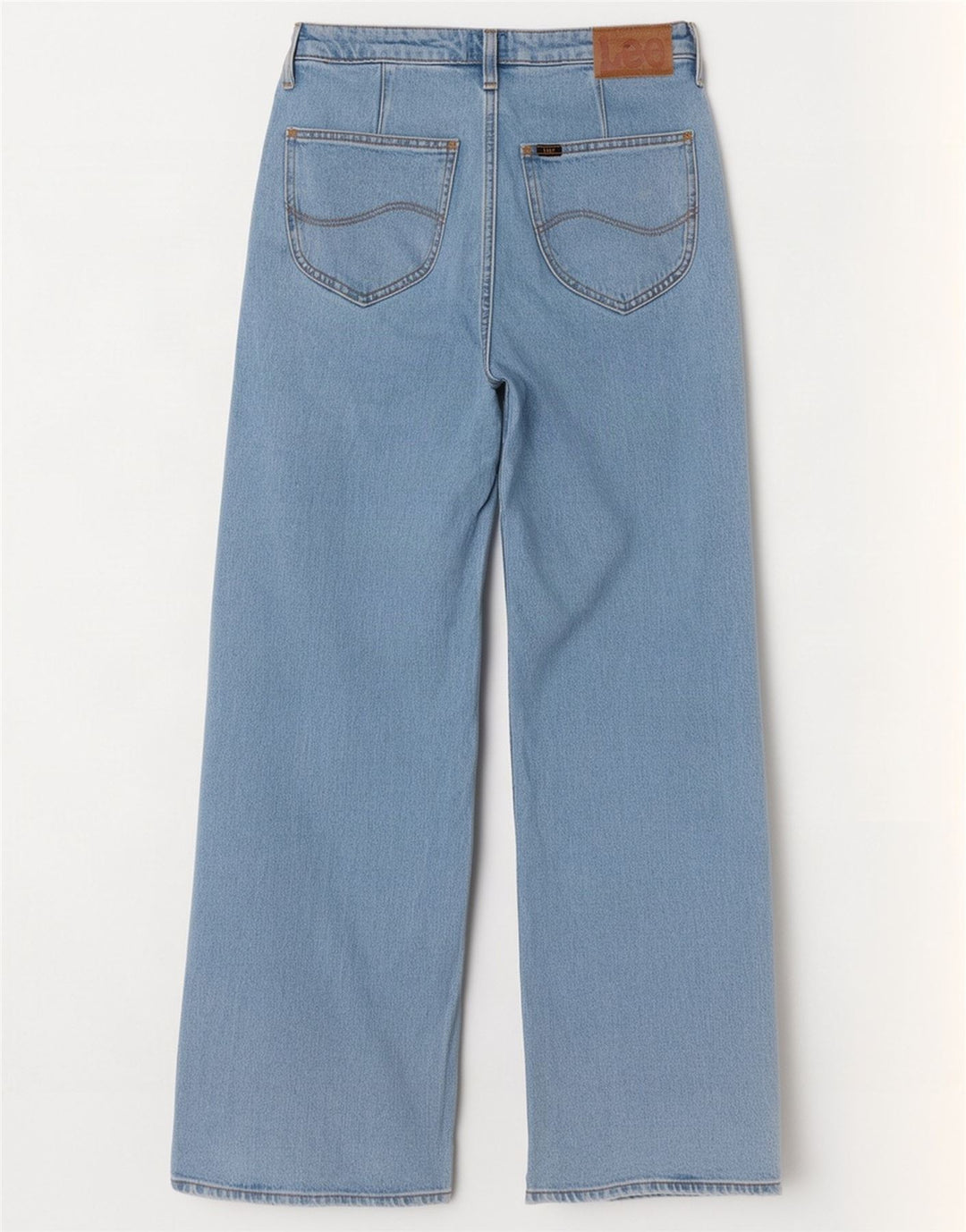 Lee Womens Stella Wide Leg Jeans W29 L31 Azul Algodão