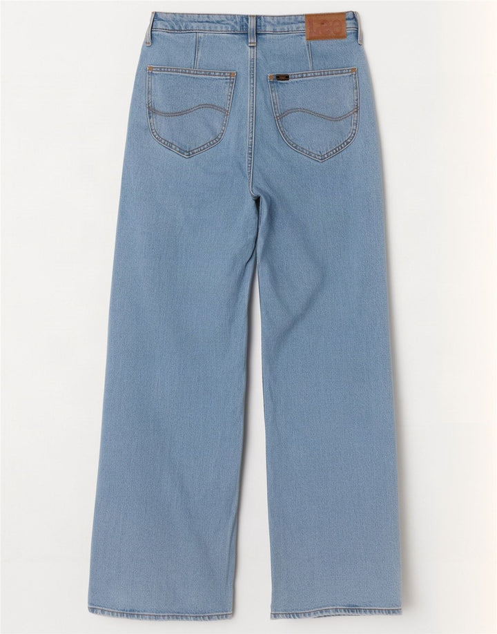 Lee Womens Stella Wide Leg Jeans W29 L31 Azul Algodão