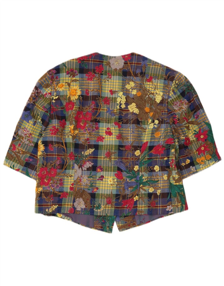 Jaqueta blazer feminina JULIUS LANG com 4 botões UE 40 médio multicolorido