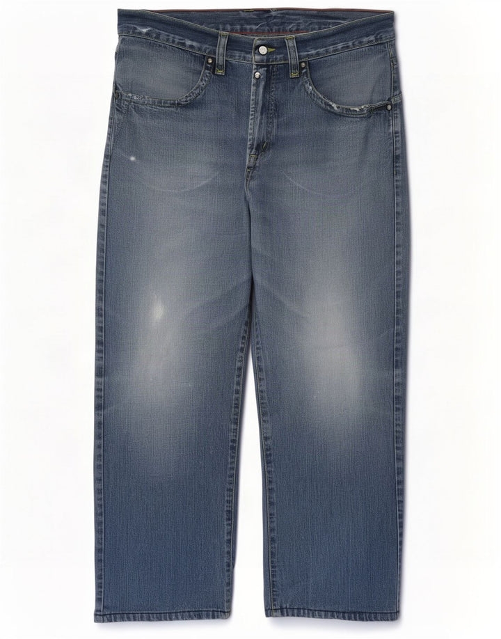 Jeans retos femininos Carrera W38 L29 algodão azul