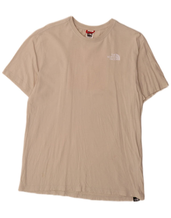 Camiseta gráfica masculina The North Face Top grande de algodão bege