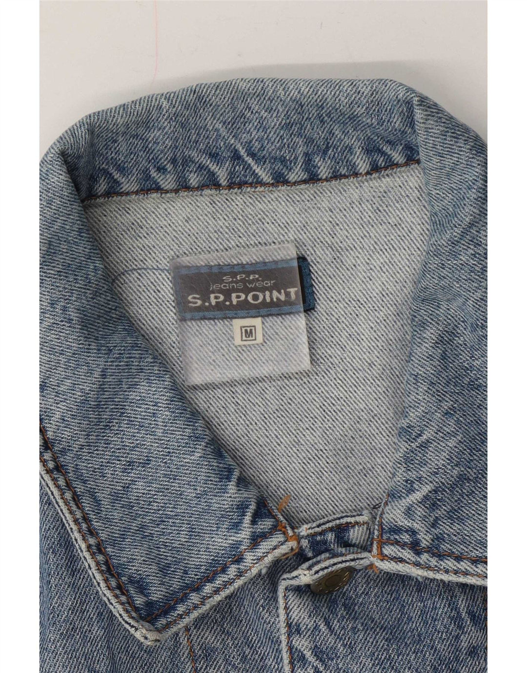 Jaqueta jeans masculina vintage UK 38 azul médio