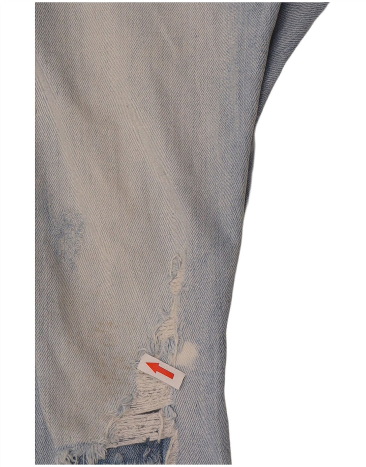 Zara Mens Jeans Slim Distressed EU 42 Grande W32 L26 Azul