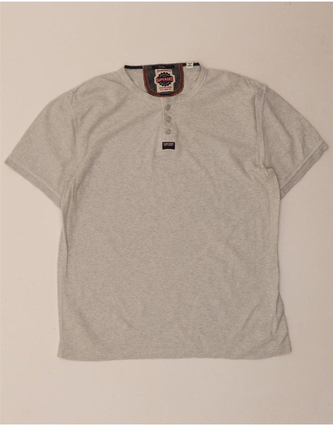 Camiseta masculina Superdry Top 2XL algodão cinza