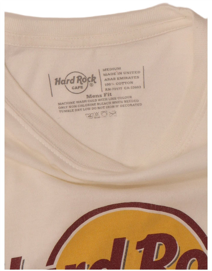 Camiseta masculina HARD ROCK CAFE London Graphic Top médio algodão branco