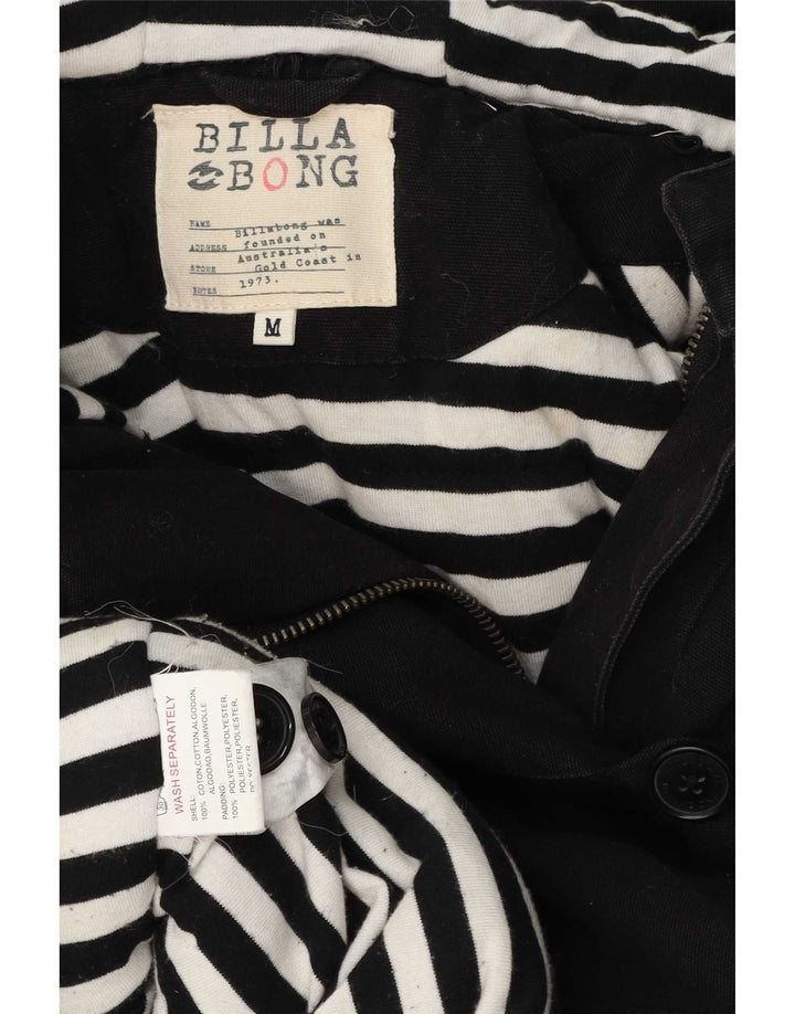 Jaqueta parka feminina Billabong com capuz Reino Unido 14 algodão preto médio