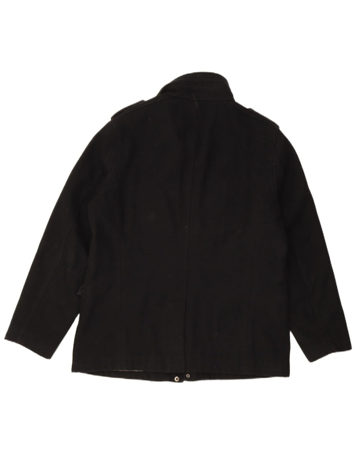 Jaqueta utilitária masculina Ben Sherman UK 40 grande lã preta