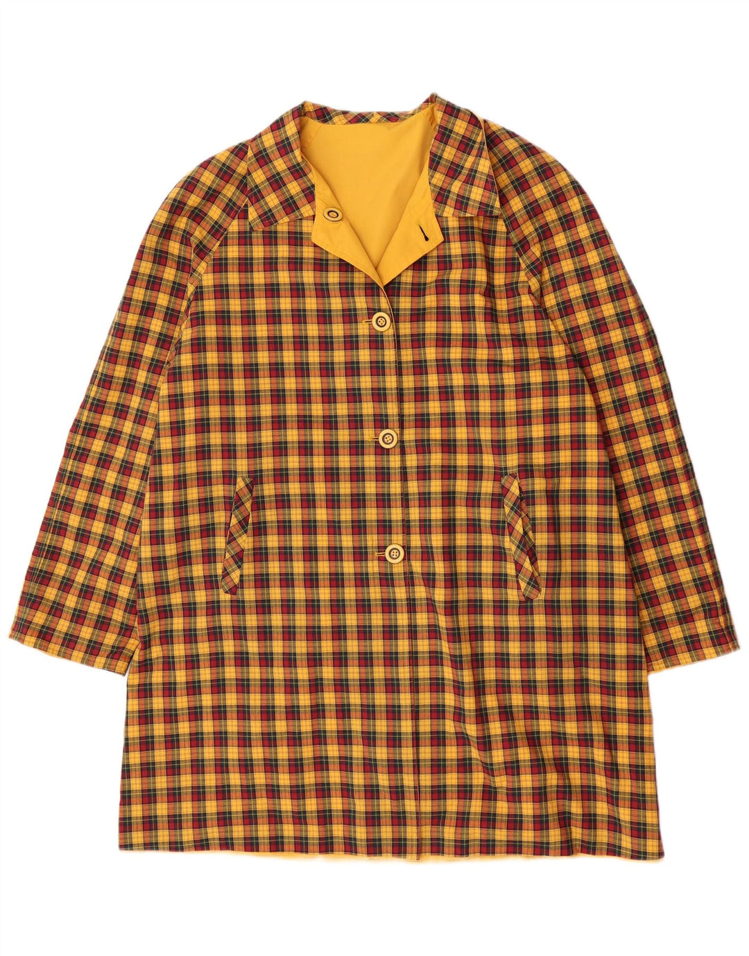 Sobretudo reversível feminino NINO IT 46 grande poliéster amarelo