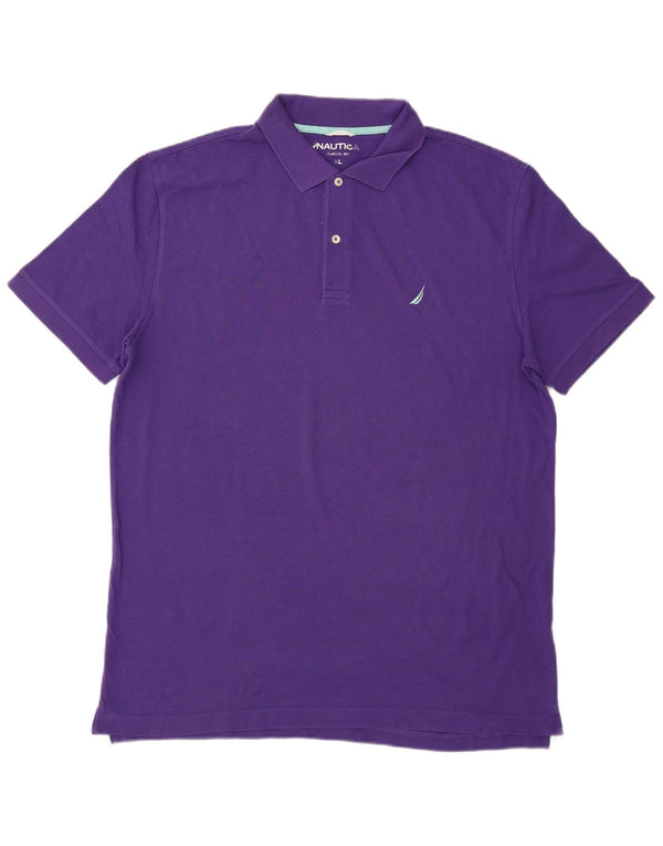 Camisa polo masculina Nautica Classic Fit XL algodão roxo