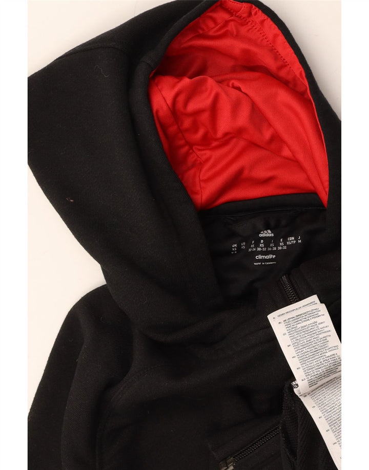 ADIDAS Womens Climalite Zip Hoodie Sweater UK 4/6 XS Preto Poliéster