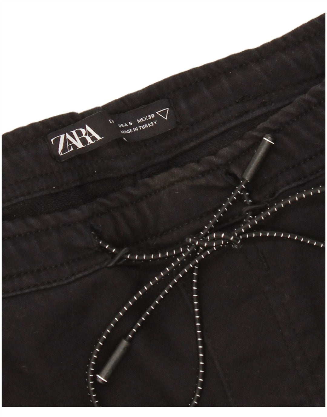 Zara Calça Cargo Feminina UK 8 Pequena Preta