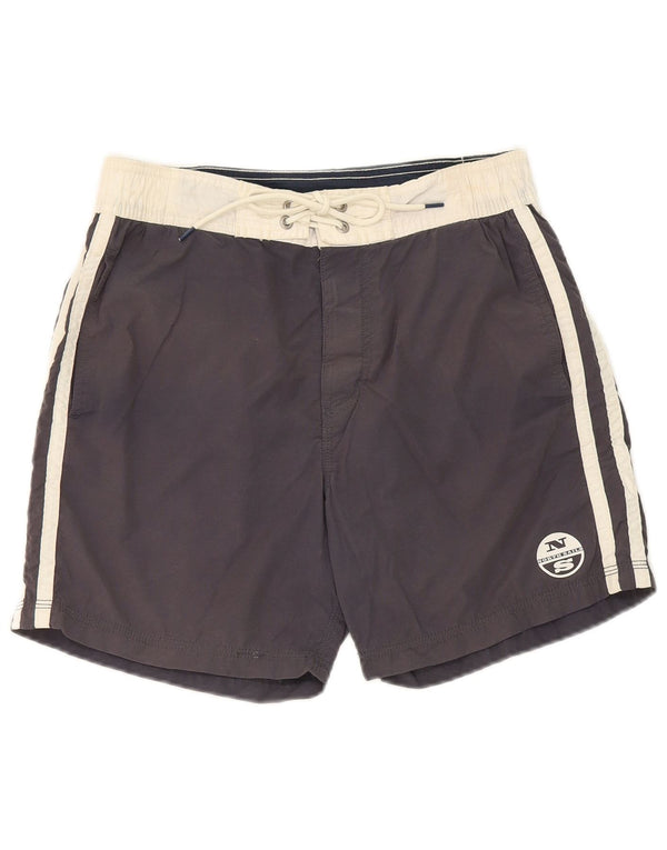 Shorts de natação masculino North Sails pequeno algodão colorblock azul marinho