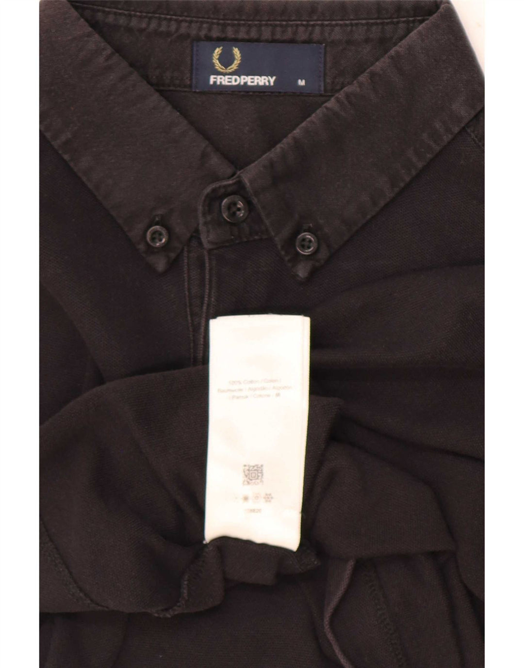 Camisa polo masculina Fred Perry de algodão preto médio