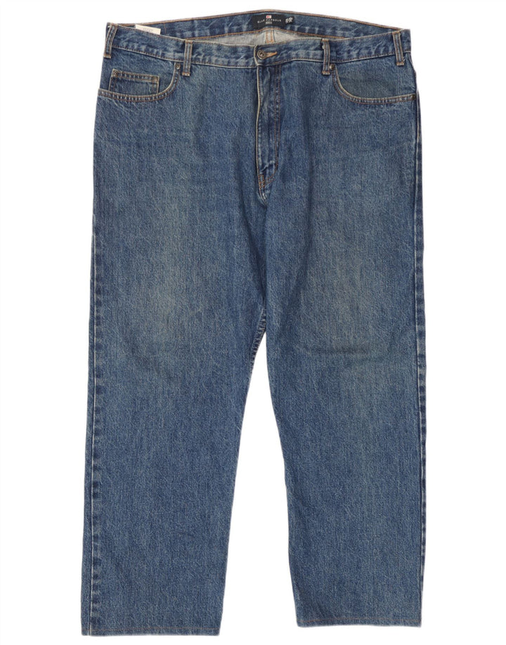 Calça jeans reta masculina Marks & Spencer Blue Harbor W40 L26 algodão azul