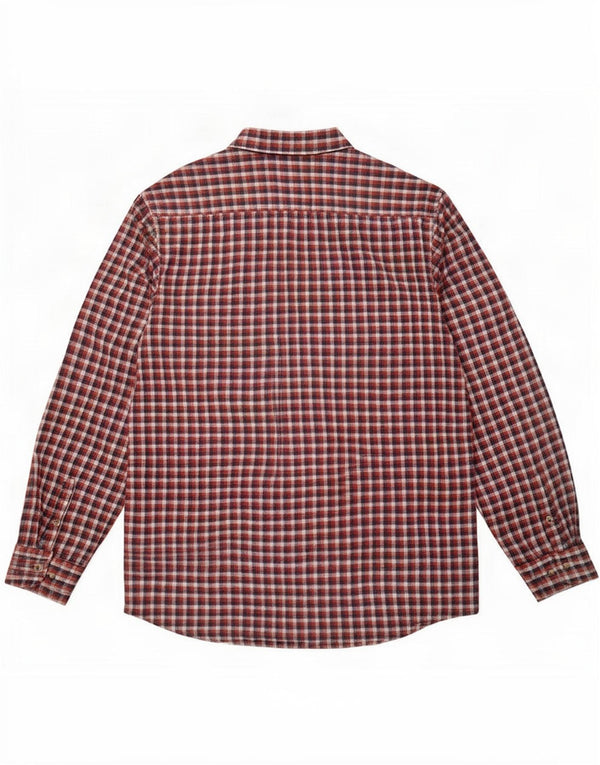 Wrangler Mens Shirt XL Red Plaid Cotton