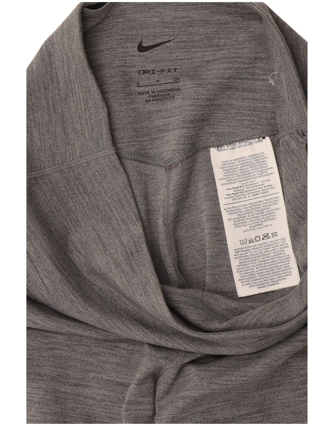 Leggings Nike Dri Fit para mulher UK 8 pequeno poliéster manchado cinza