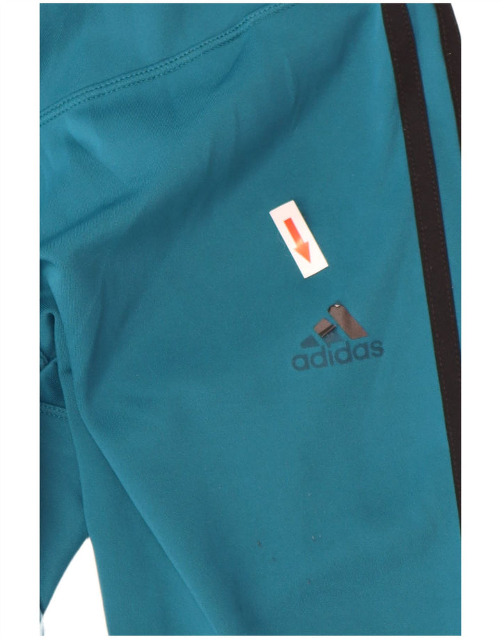 Adidas Womens Climalite Leggings UK 8/10 Pequeno Azul Poliéster