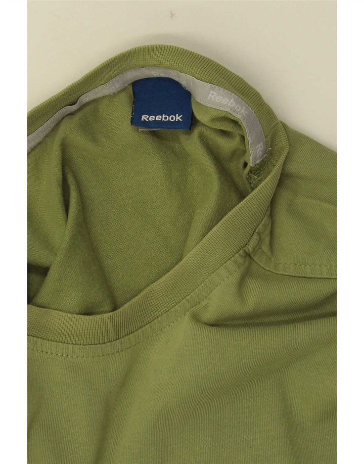 Camiseta masculina Reebok Top médio algodão verde