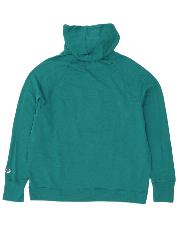 CHAMPION Suéter feminino com capuz gráfico grande tamanho UK 18 XL algodão verde