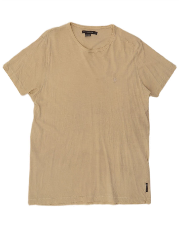 Camiseta masculina French Connection Top XL algodão bege