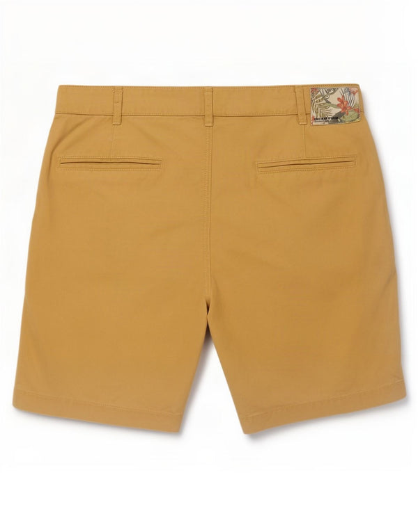 Zara Mens Chino Shorts EU 38 Pequeno W30 Amarelo Lyocell