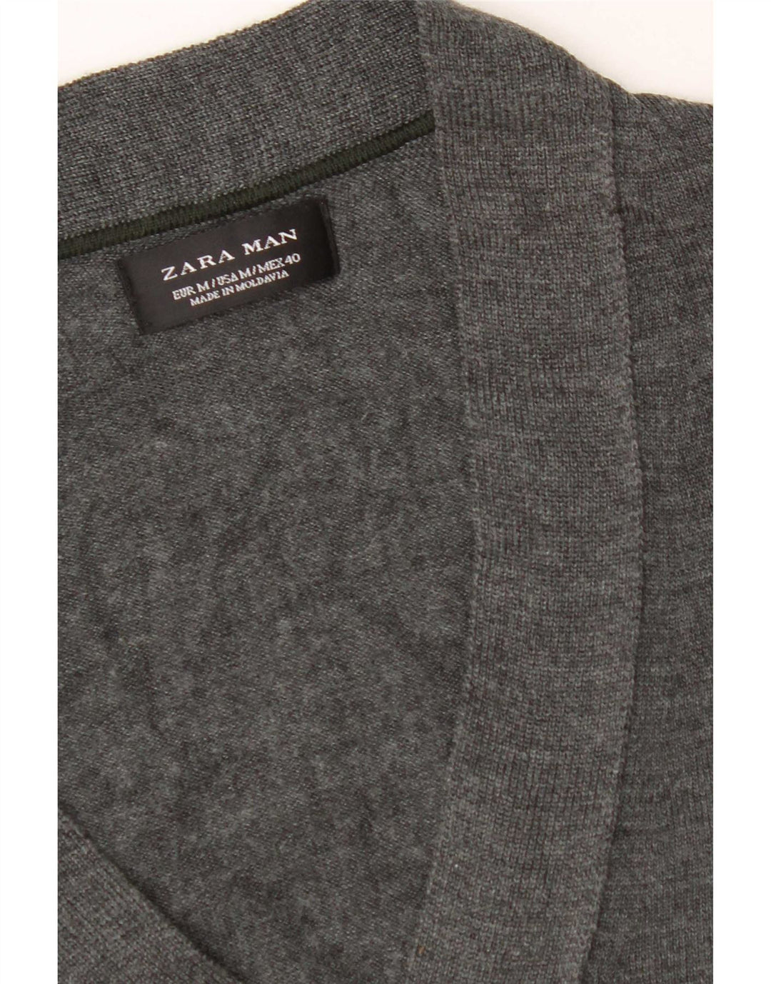 Suéter cardigã masculino Zara cinza médio