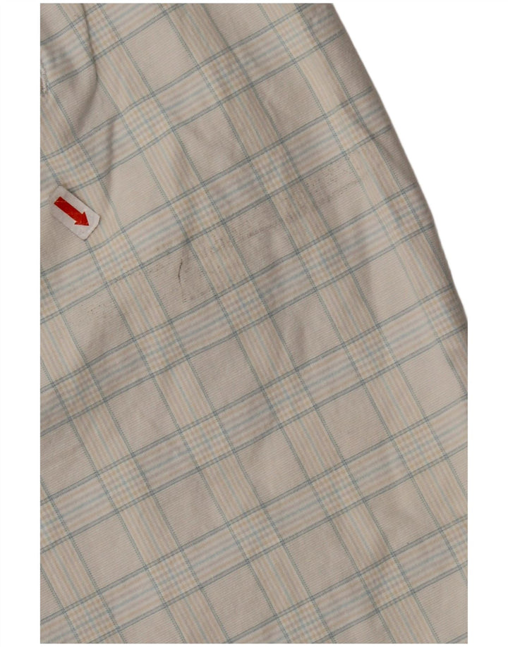 Bermuda feminina Dockers W38 XL xadrez branco