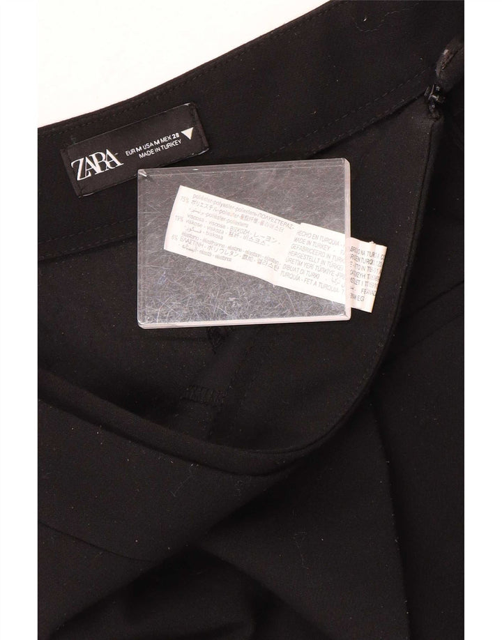 Zara Shorts feminino casual médio W28 poliéster preto