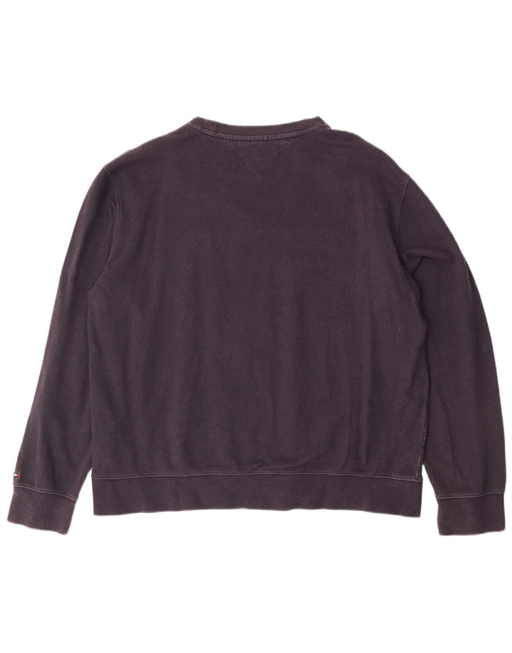 TOMMY HILFIGER Suéter gráfico masculino 2XL algodão azul marinho