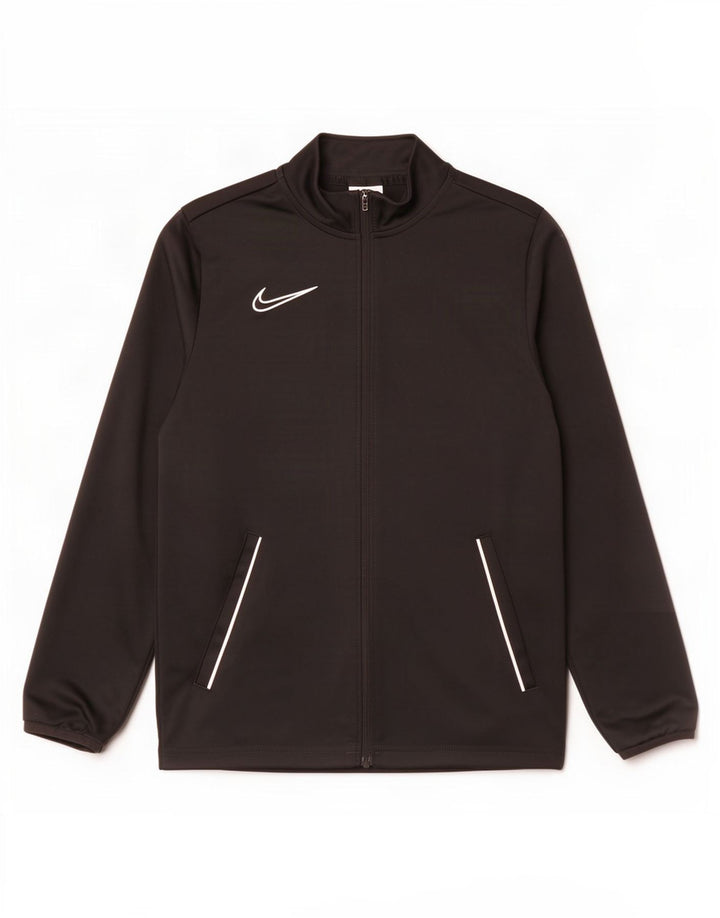 Jaqueta Nike Boys Dri Fit Tracksuit 12-13 anos grande poliéster preto