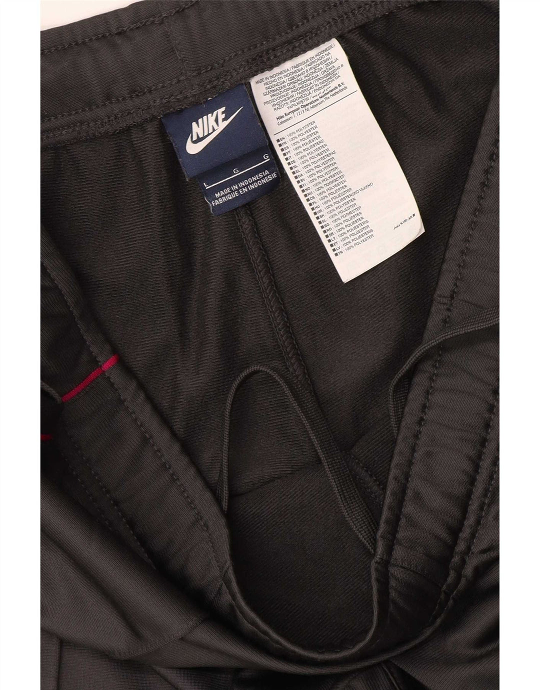 Calça de treino feminina Nike UK 16 grande cinza poliéster