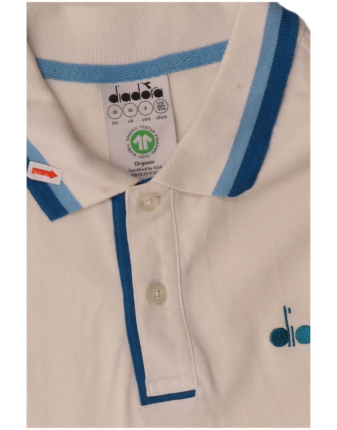 Camisa polo masculina DIADORA algodão branco médio