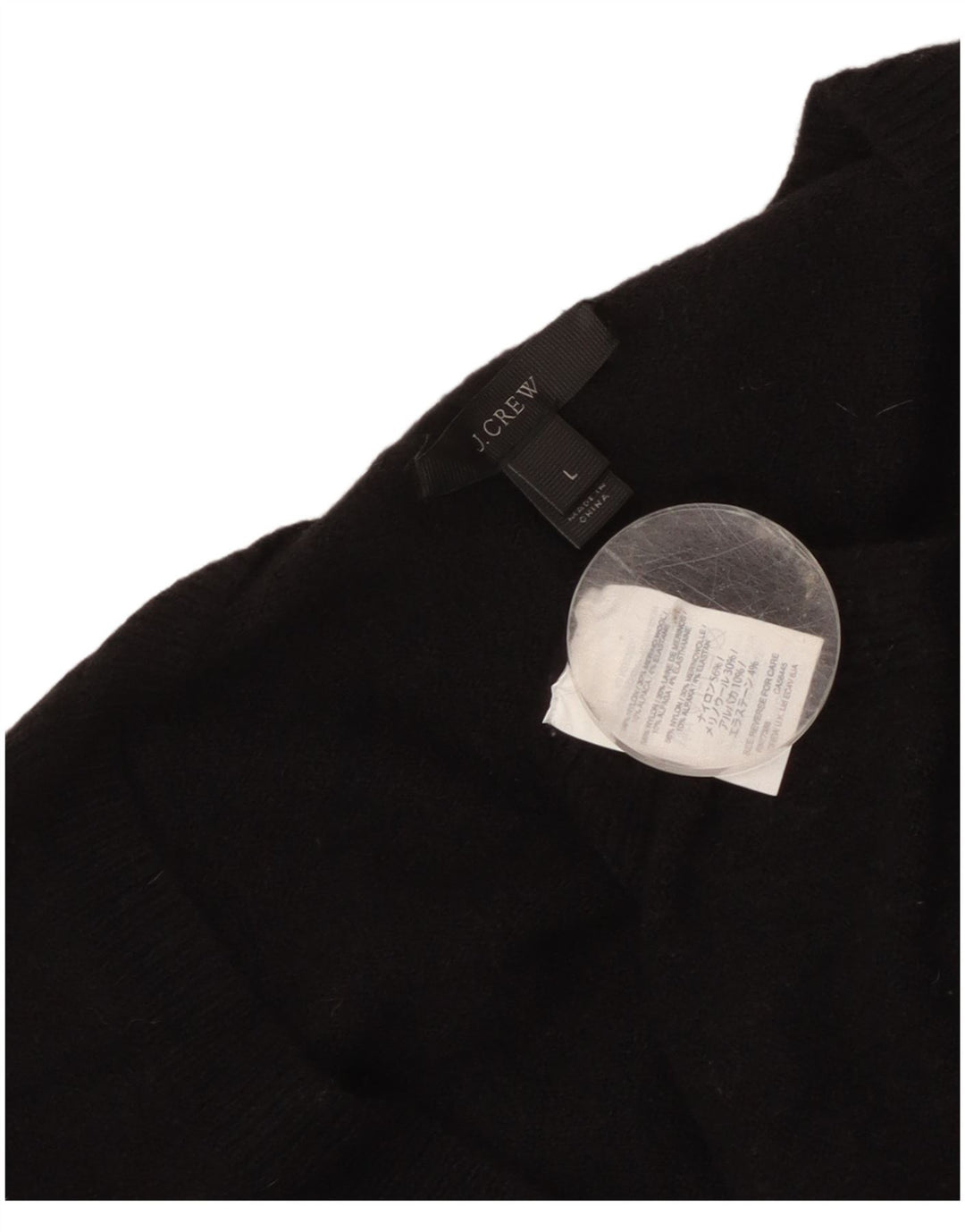 Suéter feminino J. Crew com decote em V Reino Unido 16 grande nylon preto