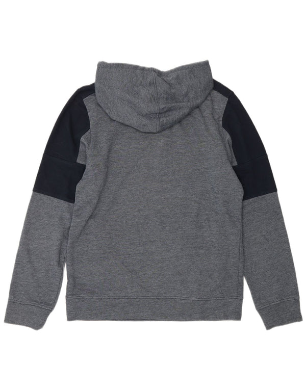 JACK & JONES Mens Graphic Hoodie Jumper Medium Navy Blue Colourblock