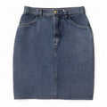 Saia jeans feminina Iber W28 azul médio