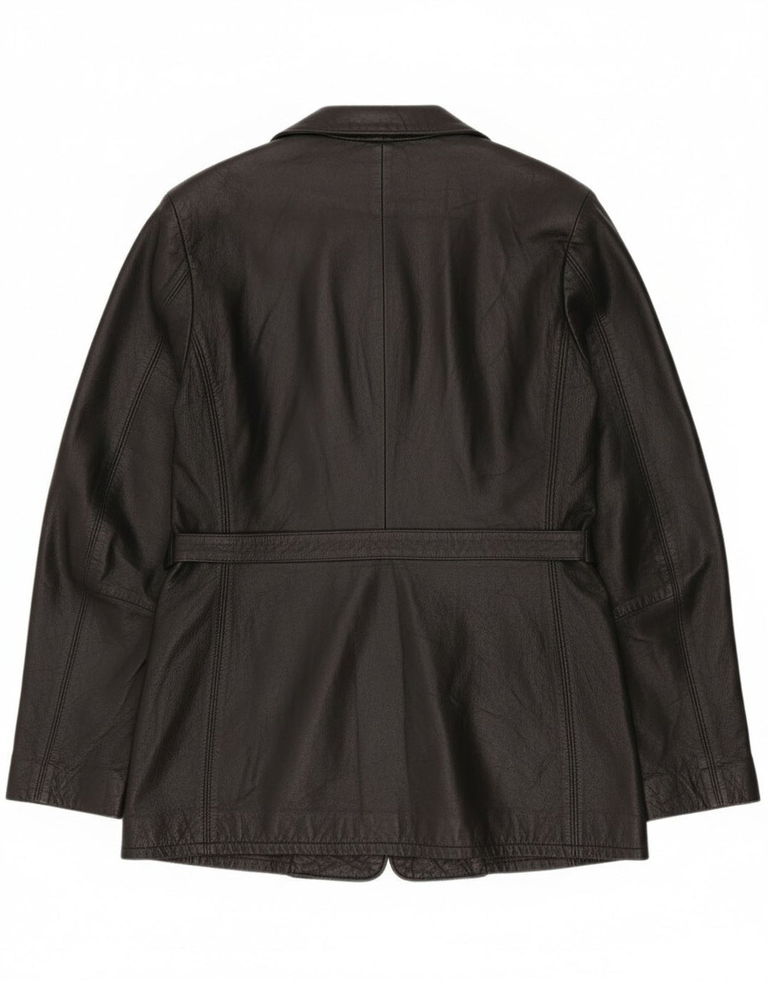 Jaqueta de couro feminina Vagabond Reino Unido 16 grande couro preto